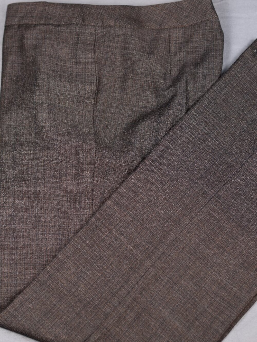 Santorelli 100% Virgin Wool Pants Brown Plaid Made in Italy Size 12